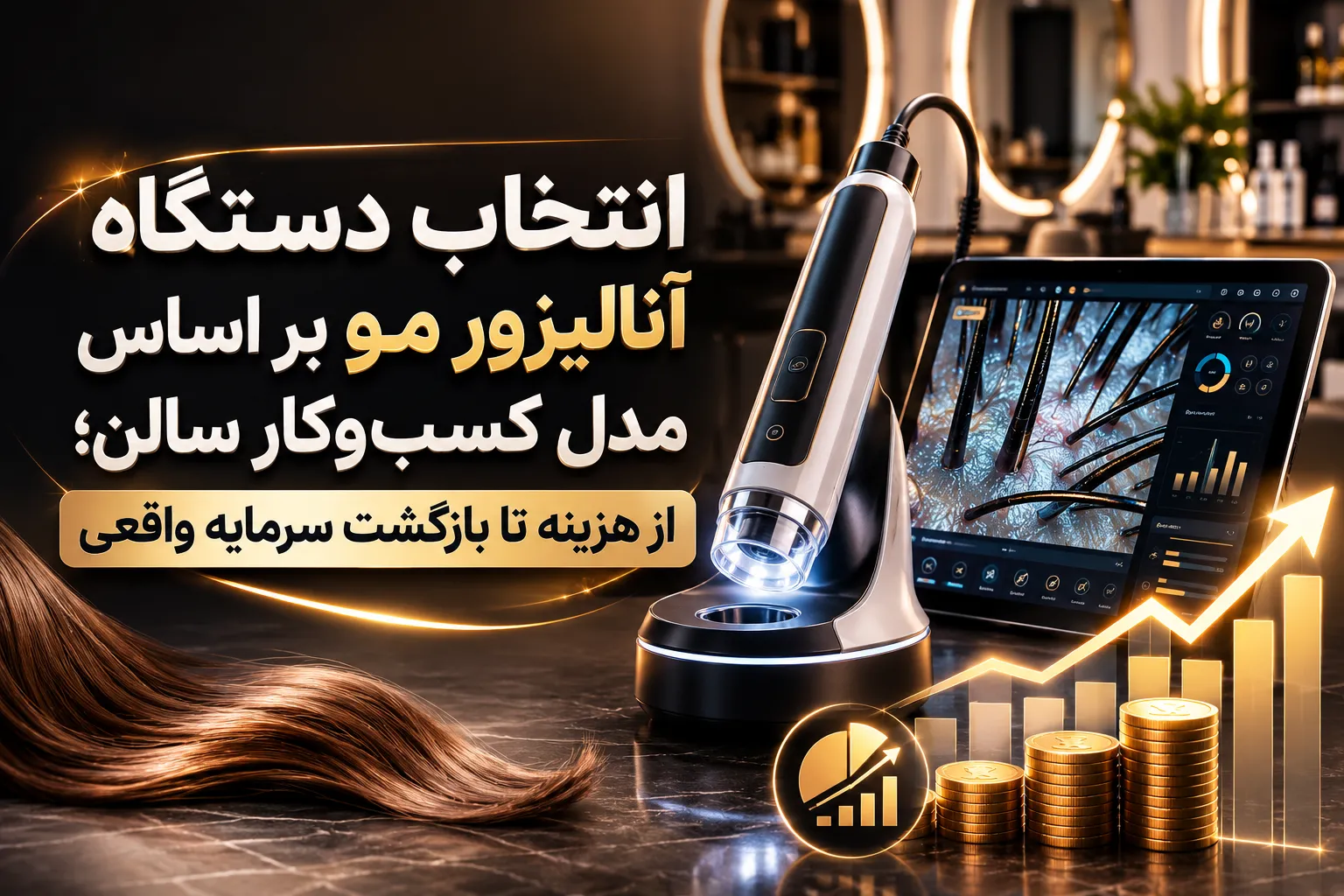 انتخاب دستگاه آنالیزور مو بر اساس مدل کسبوکار سالن؛ از هزینه تا بازگشت سرمایه واقعی