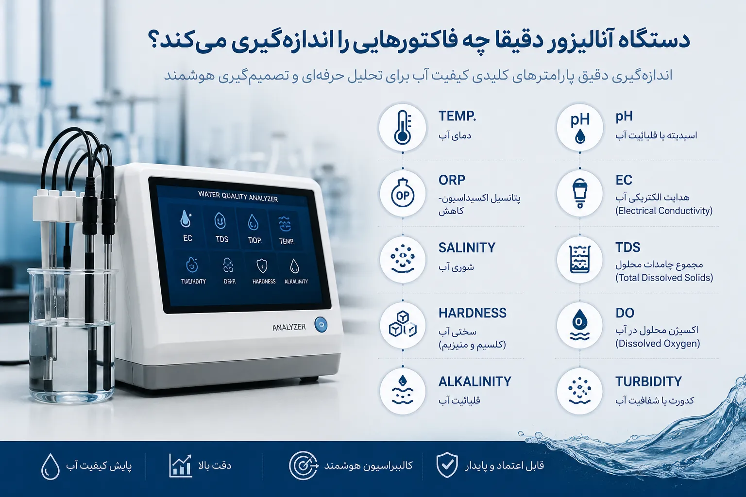 دستگاه آنالیزور پوست سر و مو دقیقا چه فاکتورهایی را اندازهگیری میکند؟