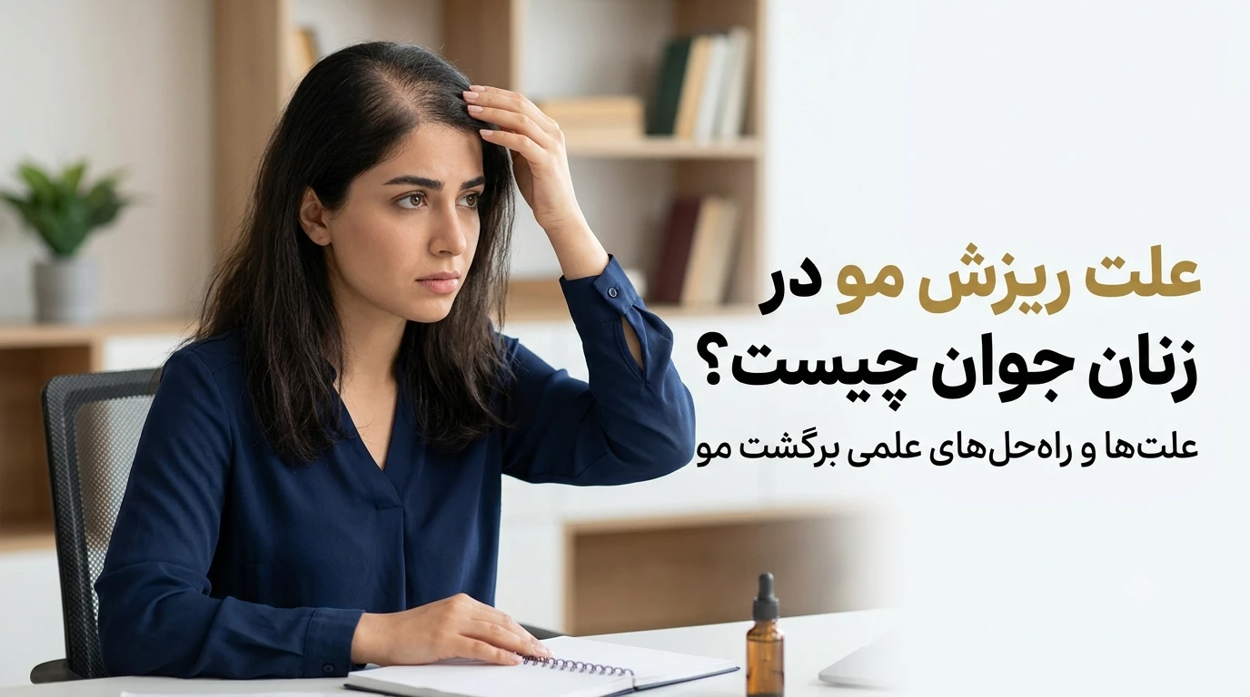 علت ریزش مو در زنان جوان چیست؟ علت‌ها و راه‌حل‌های علمی برگشت مو