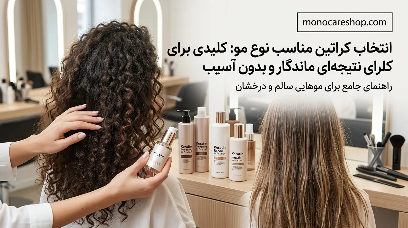 انتخاب کراتین مناسب نوع مو: کلیدی برای نتیجهای ماندگار و بدون آسیب
