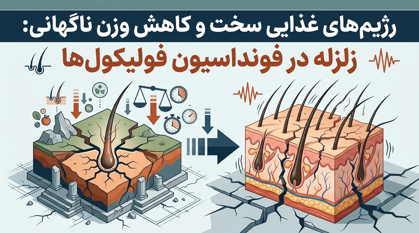 رژیمهای غذایی سخت و کاهش وزن ناگهانی: زلزله در فونداسیون فولیکولها