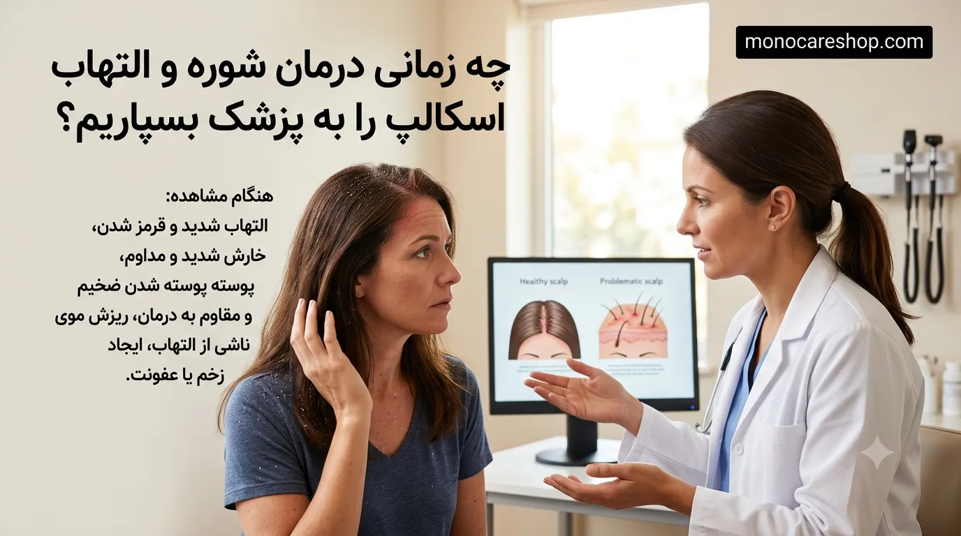 چه زمانی درمان شوره و التهاب اسکالپ را به پزشک بسپاریم؟