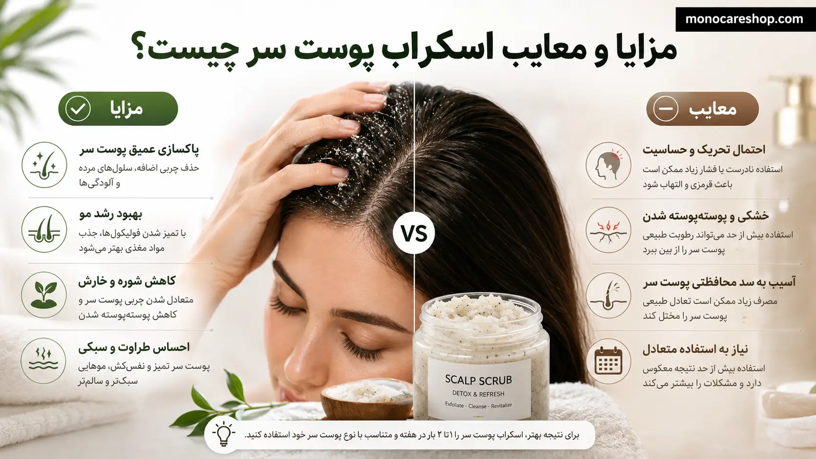 مزایا و معایب اسکراب پوست سر چیست؟
