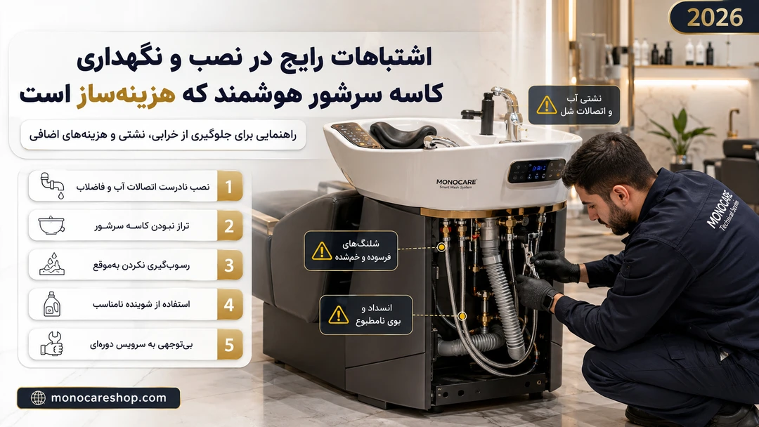 اشتباهات رایج در نصب و نگهداری کاسه سرشور هوشمند که هزینهساز است