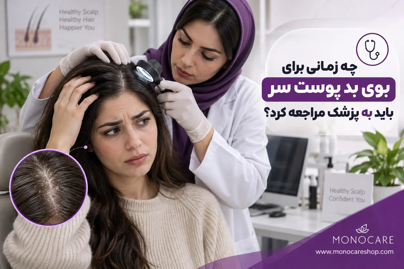 چه زمانی برای بوی بد پوست سر باید به پزشک مراجعه کرد؟