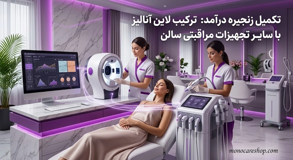 تکمیل زنجیره درآمد: ترکیب لاین آنالیز با سایر تجهیزات مراقبتی سالن