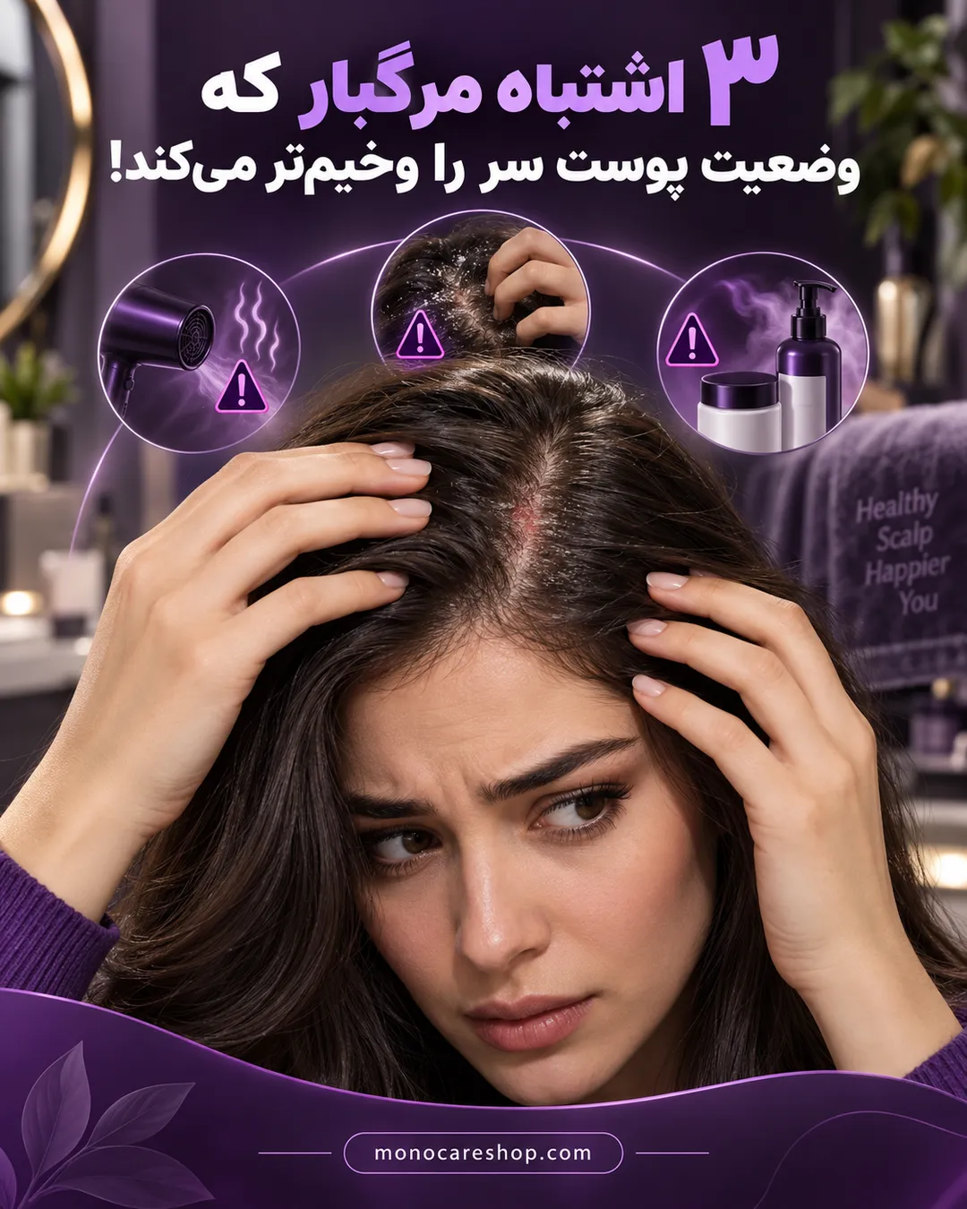 ۳ اشتباه مرگبار که وضعیت پوست سر را وخیمتر میکند!