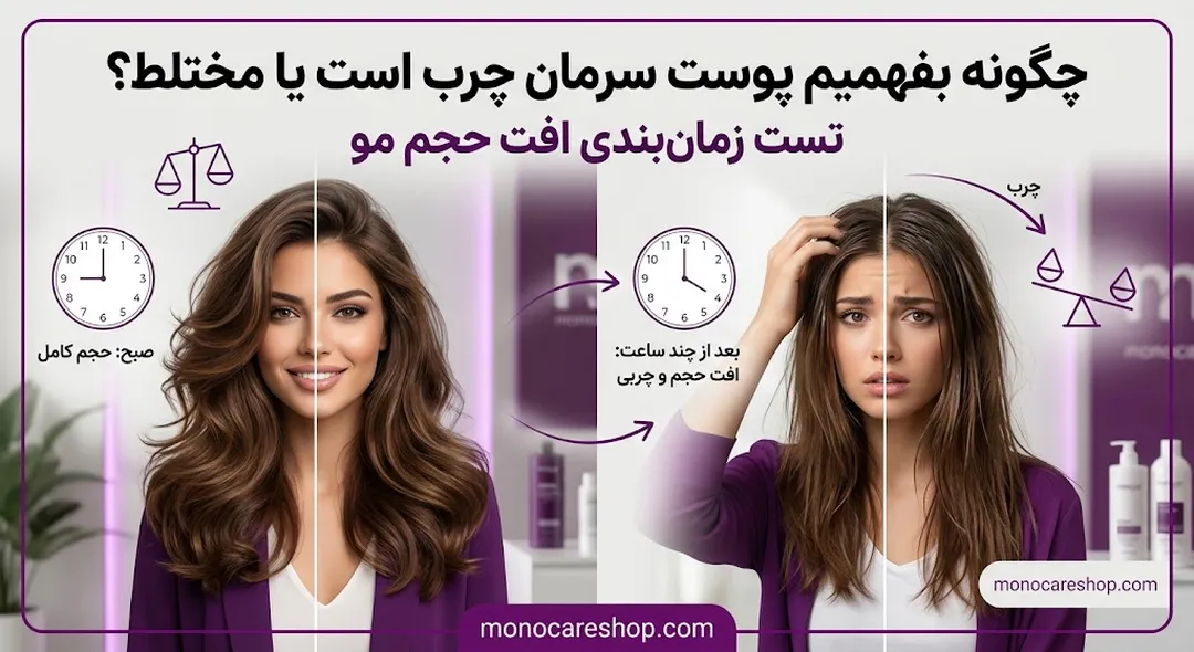 چگونه بفهمیم پوست سرمان چرب است یا مختلط؟ تست زمانبندی افت حجم مو