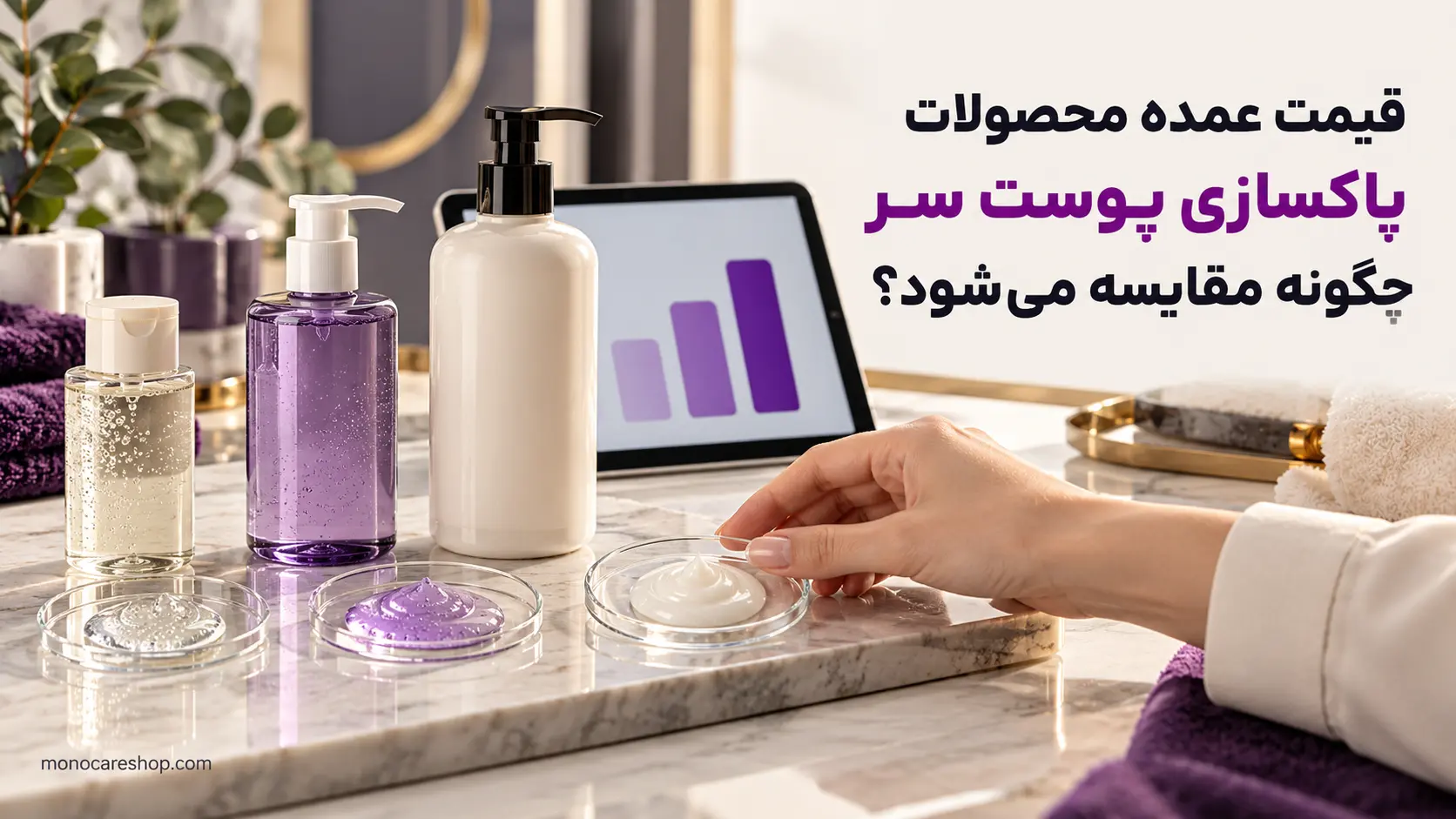 قیمت عمده محصولات پاکسازی پوست سر چگونه مقایسه میشود؟
