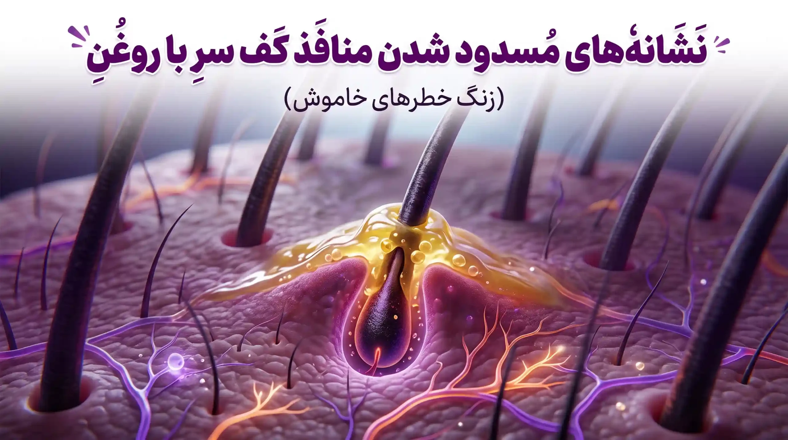 نشانههای مسدود شدن منافذ کف سر با روغن (زنگ خطرهای خاموش)