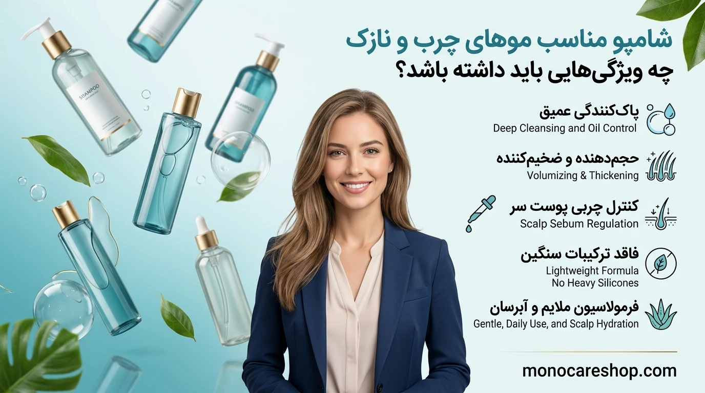 شامپو مناسب موهای چرب و نازک چه ویژگیهایی باید داشته باشد؟