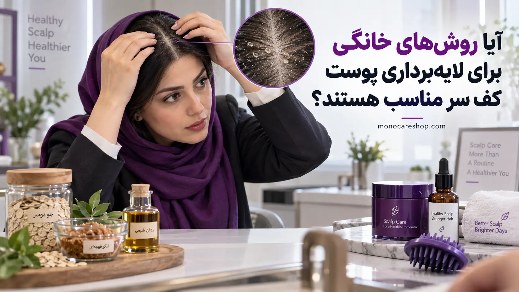 آیا روشهای خانگی برای لایه برداری پوست کف سر مناسب هستند؟
