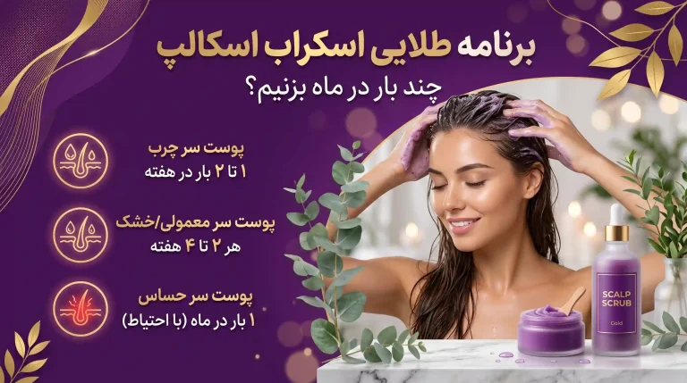چند بار در ماه اسکراب اسکالپ بزنیم؟ [برنامه طلایی انواع پوست سر]