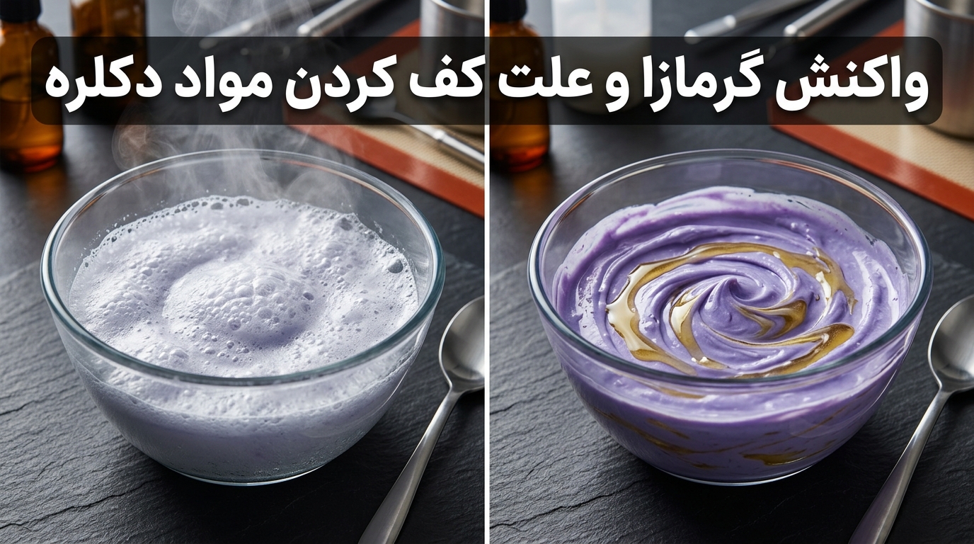 بررسی واکنش گرمازا و جوشیدن مواد دکلره ناشی از املاح سنگین و اکسیدان نامناسب