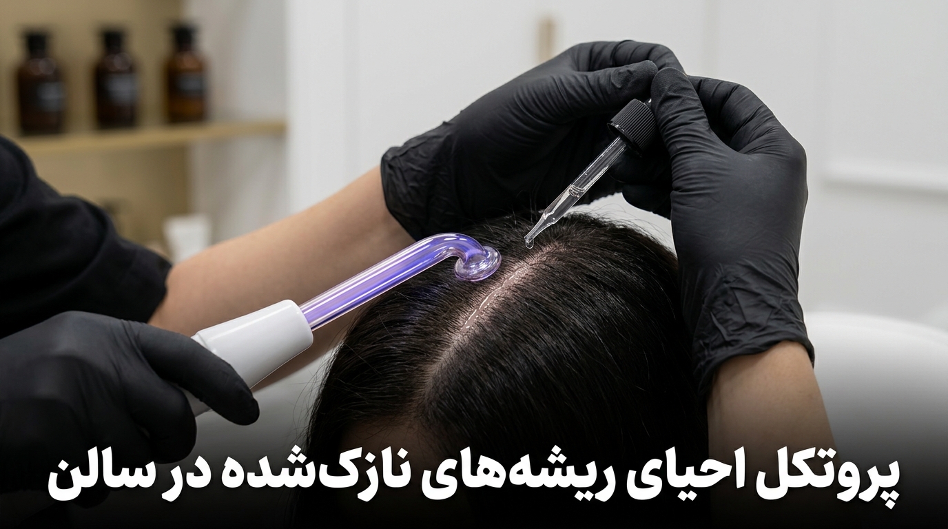 پروتکل احیای ریشههای نازکشده در سالن و کلینیک تریکولوژی