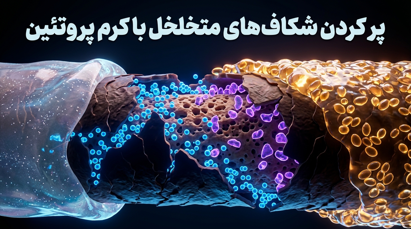 پر کردن شکافهای ساختاری موی متخلخل با نانوپپتیدهای کرم پروتئین مونوکر
