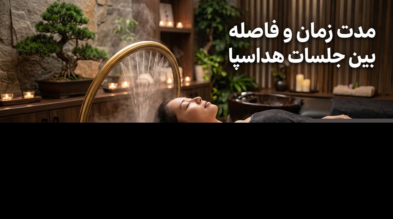 تصویر شاخص مدت زمان هر جلسه و فاصله استاندارد جلسات هداسپای ژاپنی در سالن VIP