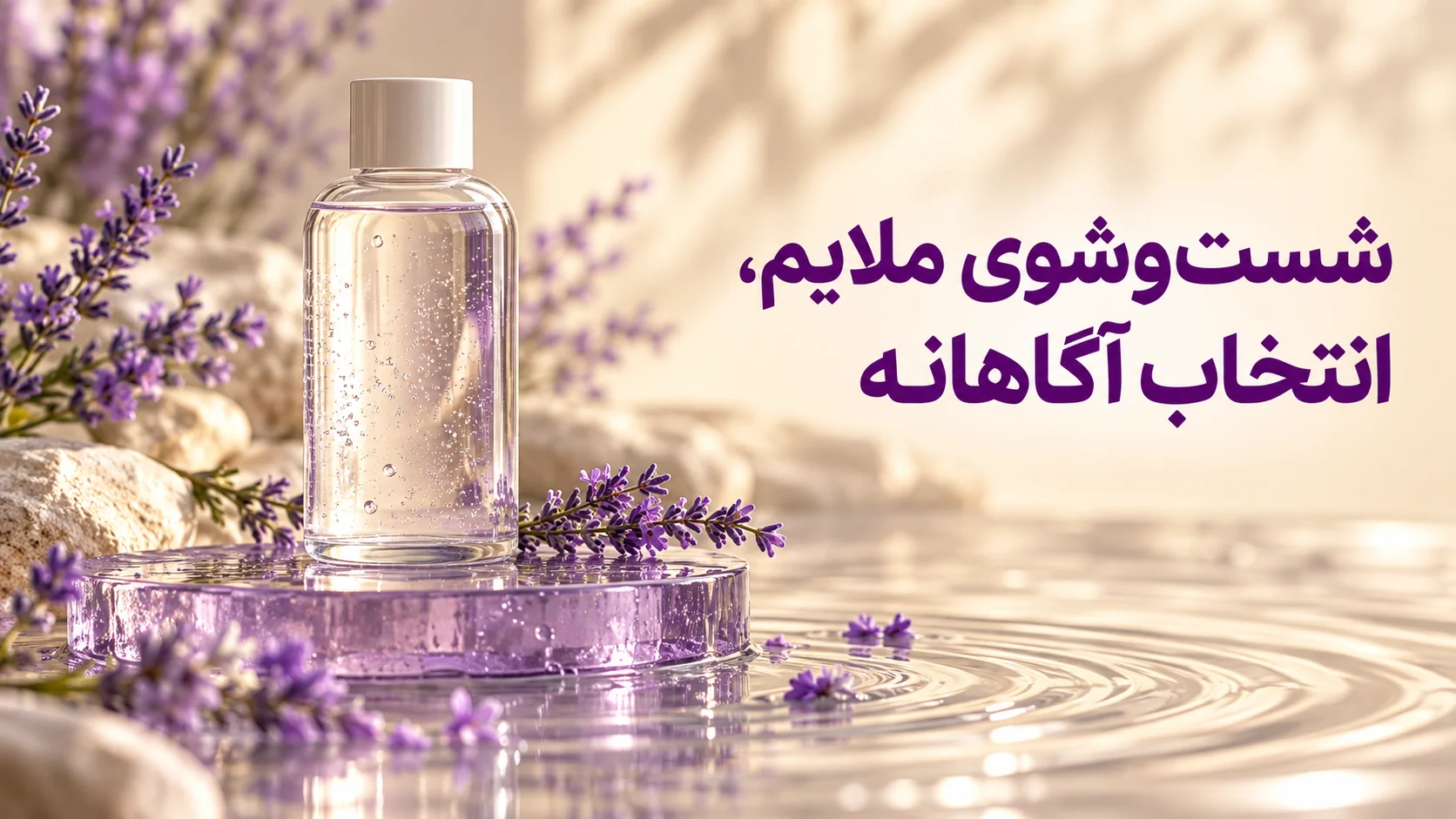 شستوشوی ملایم، انتخاب آگاهانه تصویر مفهومی شوینده ملایم برای مراقبت از موهای کراتین شده