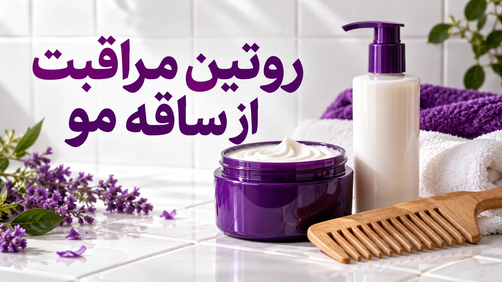 ماسک و کرم همراه شانه برای مراقبت از ساقه مو