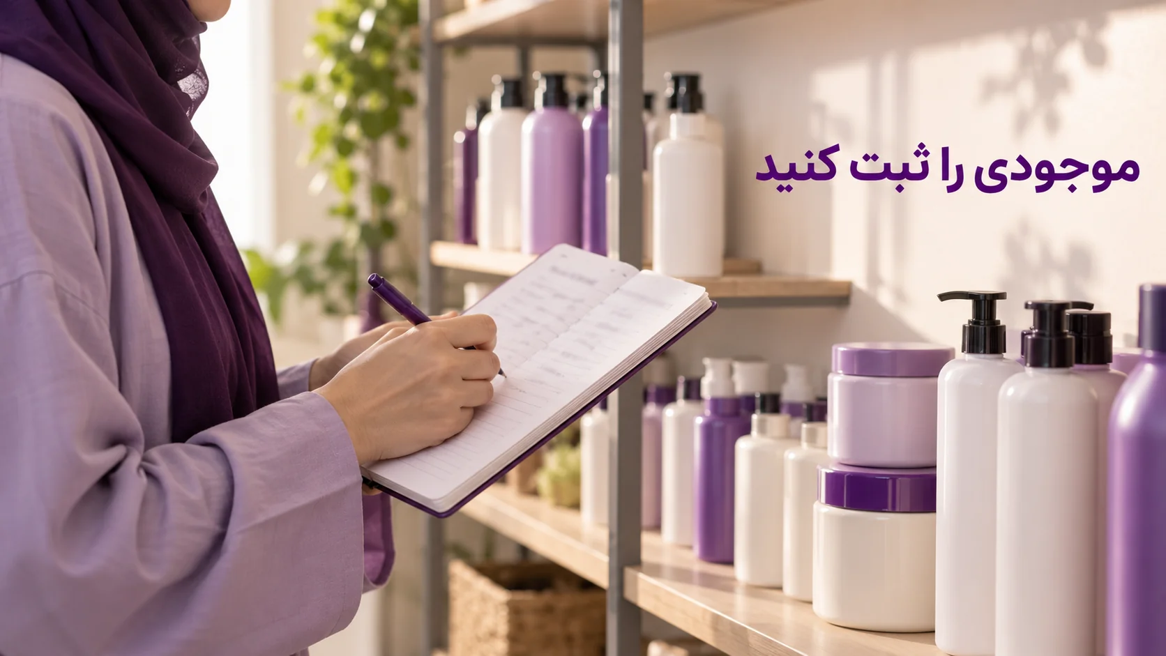 ثبت تعداد محصولات مو در دفتر موجودی سالن